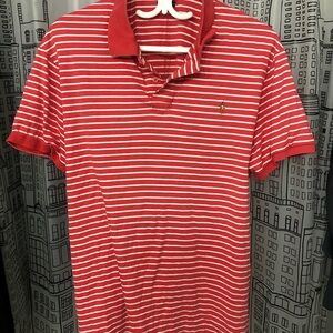 Ralph Lauren Pima Interlock Red and White Striped Polo Shirt